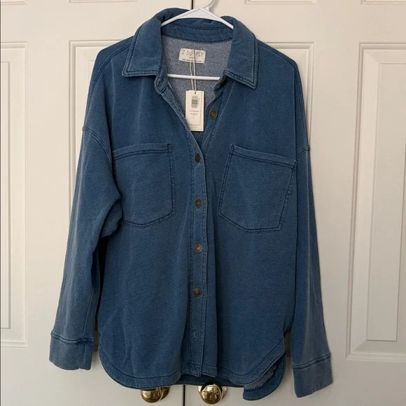 Z Supply All Day Knit Denim Jacket - Picture 2 of 8